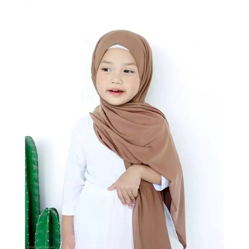 Kids Chiffon Instant Hijab With Cap. Kids Namaz Hijab. Children Dark color hijab